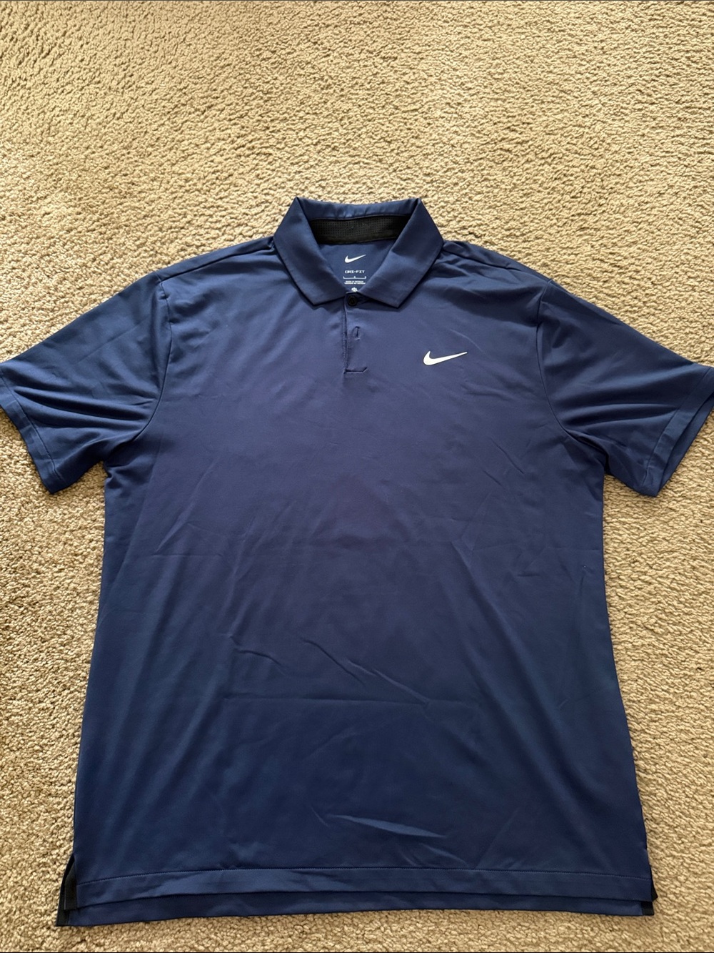 Nike Navy Polo with White Swoosh